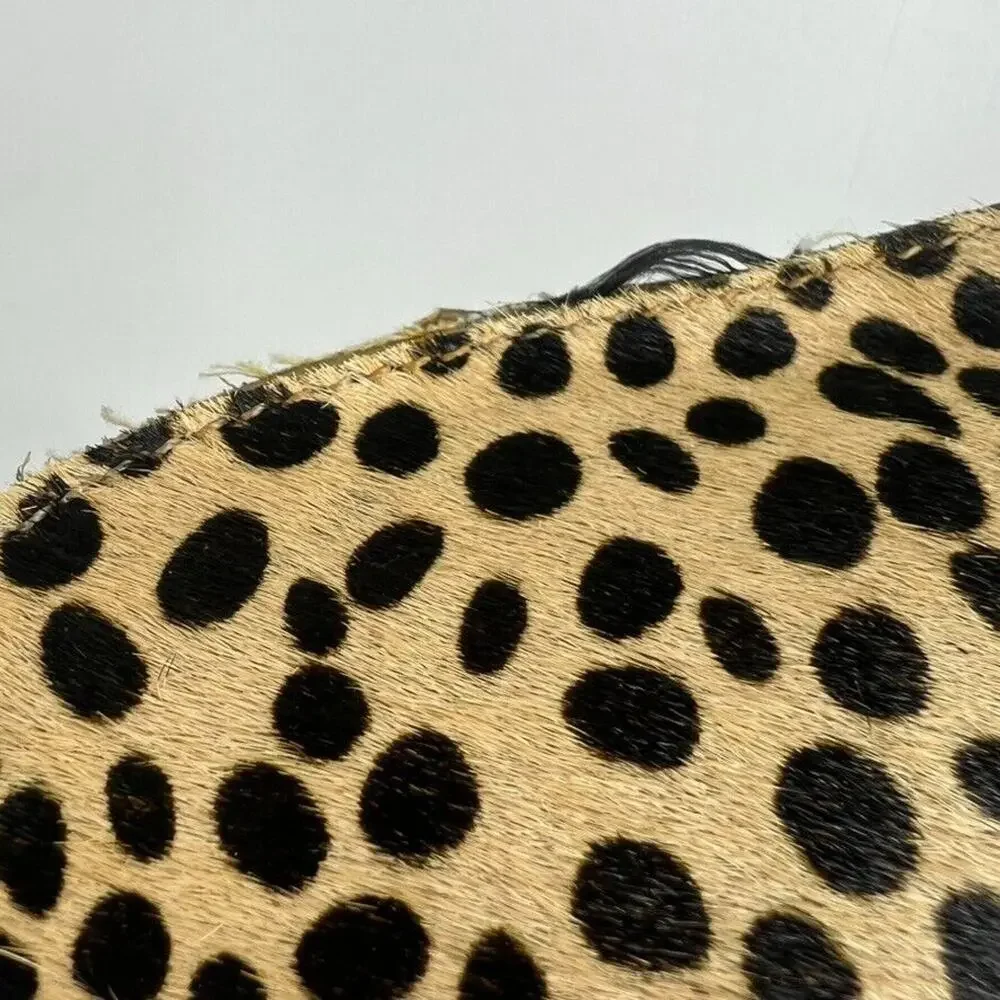 STEVE MADDEN Flats Shoes 7 M Women's Talent Leopard Print Cow Hair Comfort
